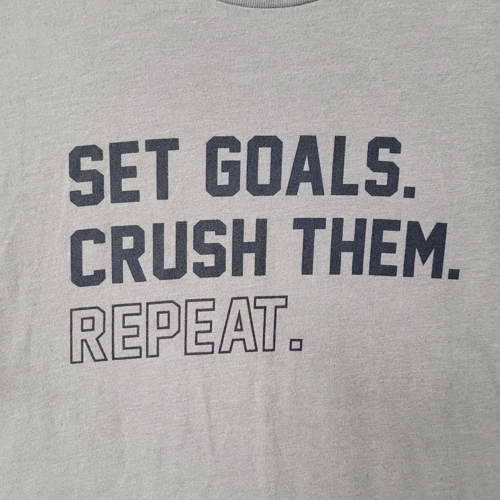 Backbone Swag Shirt Mens XL Grey Active Graphic Set Goals Crush Them Repeat gallery