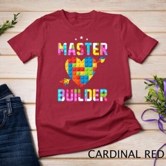 Cool Master Builder Funny Building Blocks Gift T-Shirt Unisex T-shirt