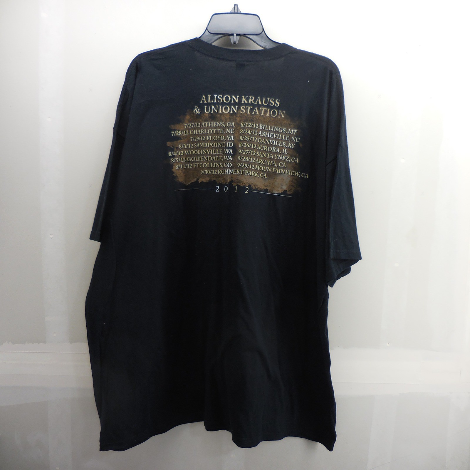 Alison Krauss & Union Station 2012 Tour T-Shirt Mens 3XL Black Band Tee Cotton gallery