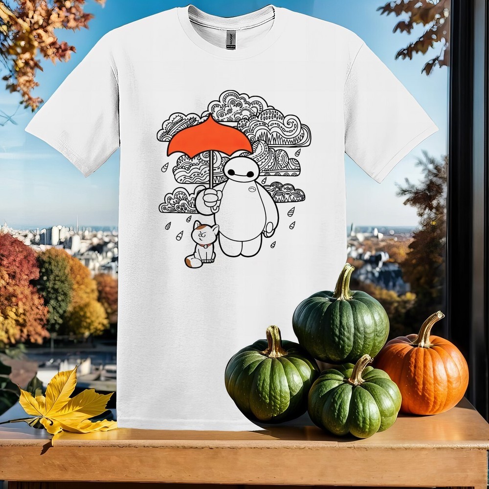 Big Hero 6 Baymax Patterned T-shirt Kids Hoodie Men Women Unisex Tshirt SX70