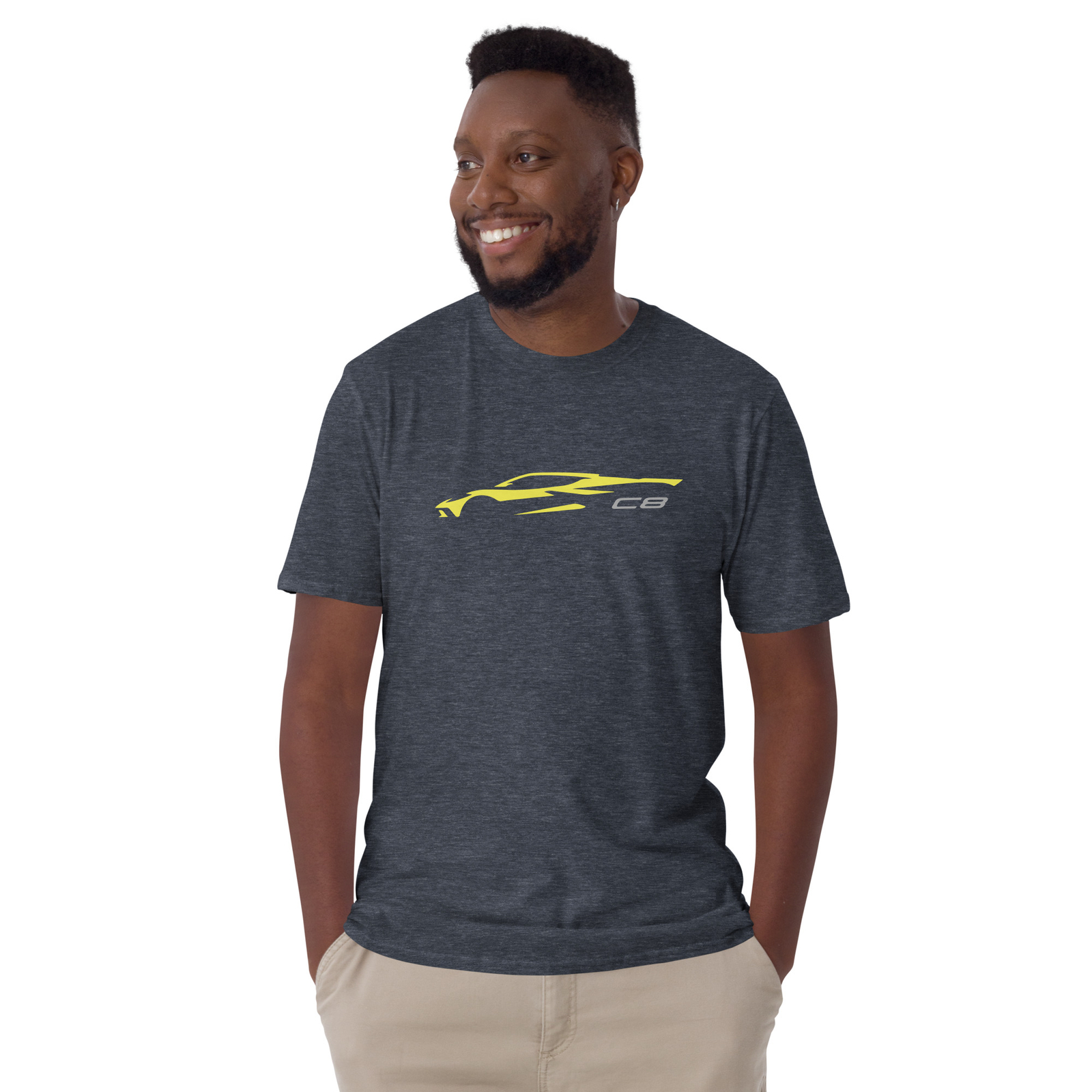 Softstyle T-Shirt For Chevrolet Corvette C8 Yellow 2022-2023 Car Owners Gift gallery