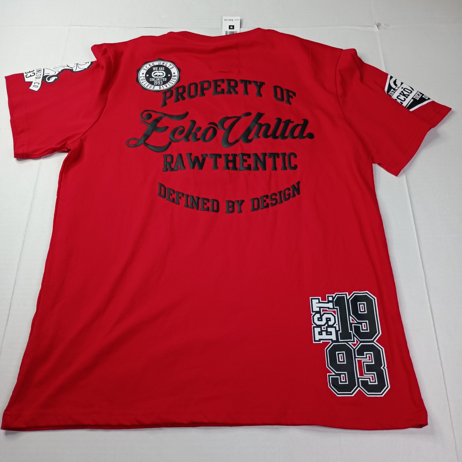Ecko Unltd Graphic T-Shirt Men's Size M Medium True Red Short Sleeve Embroidered gallery