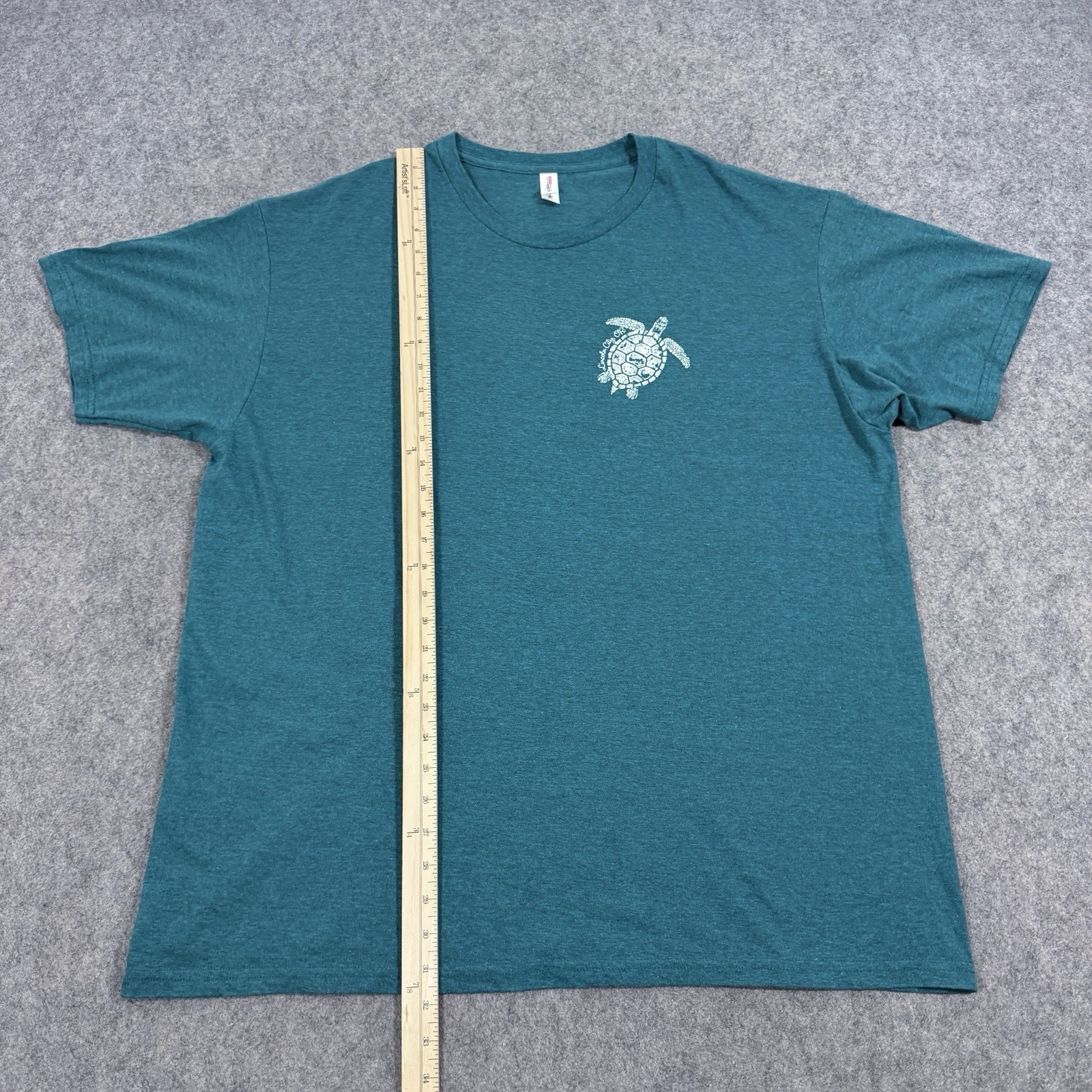 Spectra Vintage Sea Turtles Graphic Print T-Shirt Fits Men's Size 2XL Teal Green gallery