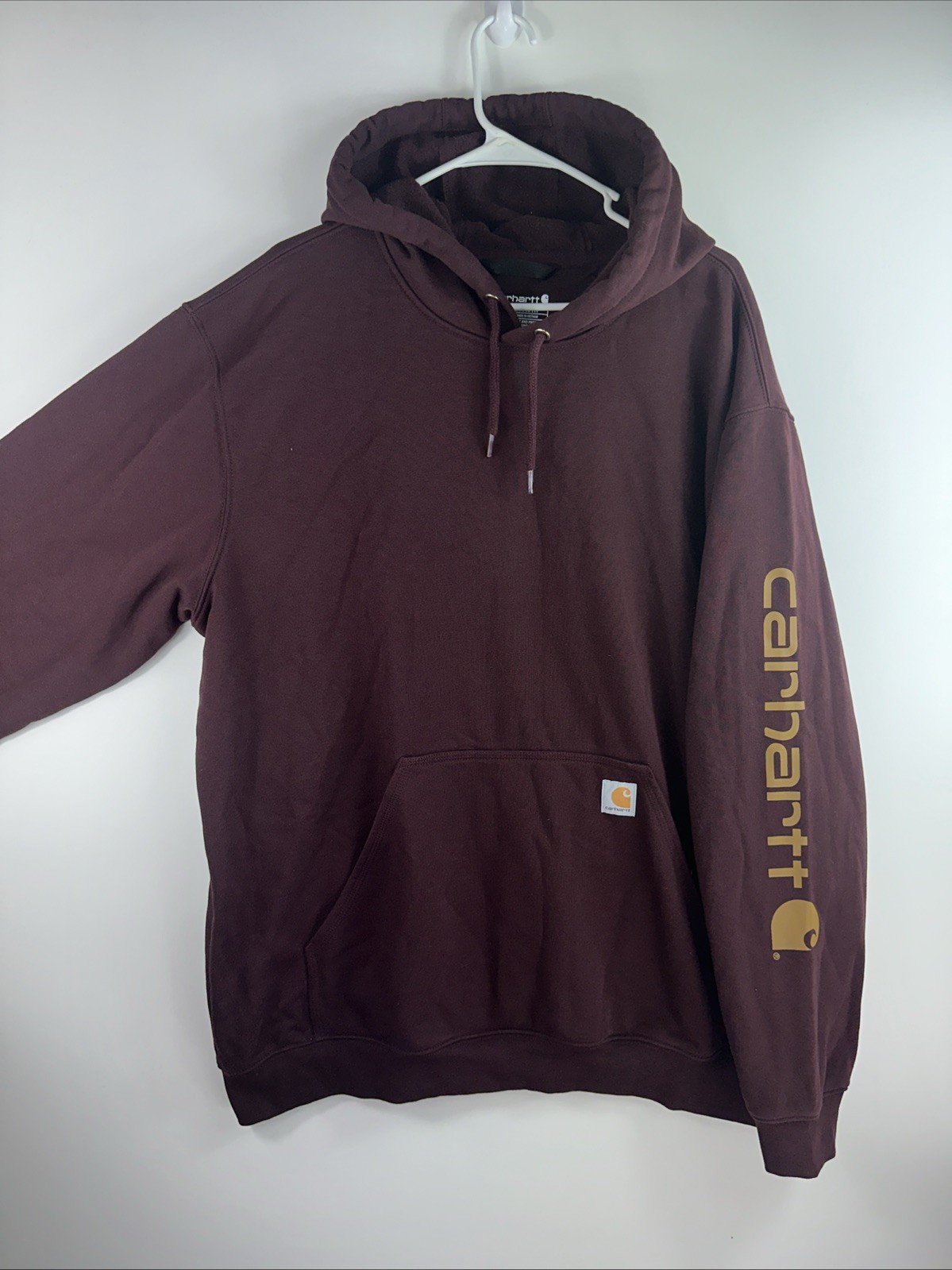 Carhartt Loose Fit Men’s XL Maroon Spring 2025 Cotton Blend Hoodie Sweatshirt gallery
