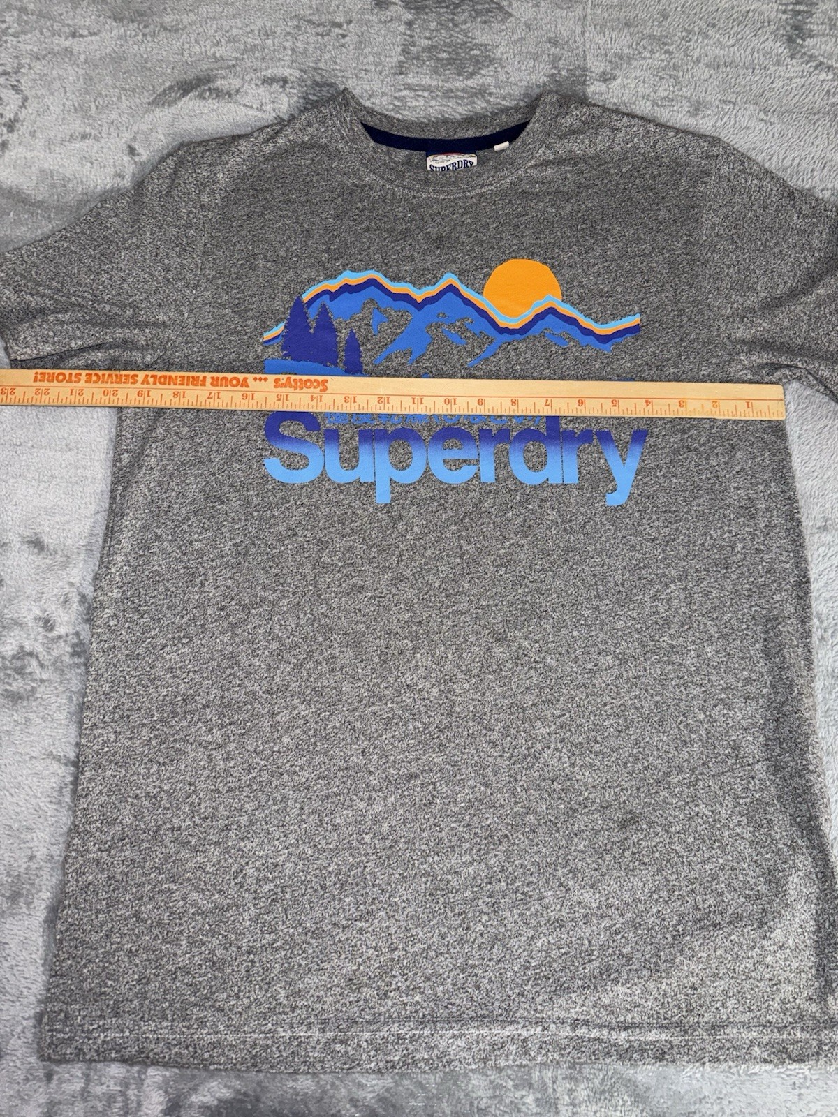 Superdry Mens Great Outdoors Logo T-Shirt Size Medium Gray Short Sleeve gallery