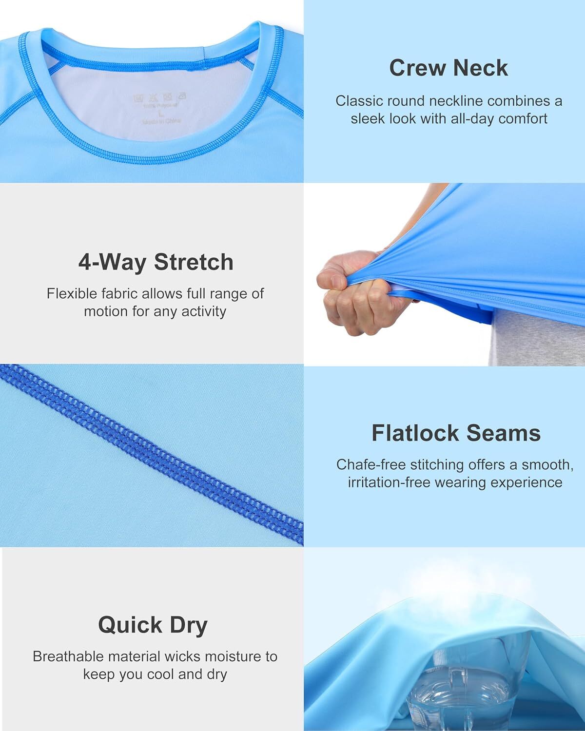 Men's Quick Dry Swim Shirt UPF50+ Rash Guard Short Sleeve Surf Beach Fishing Tee gallery
