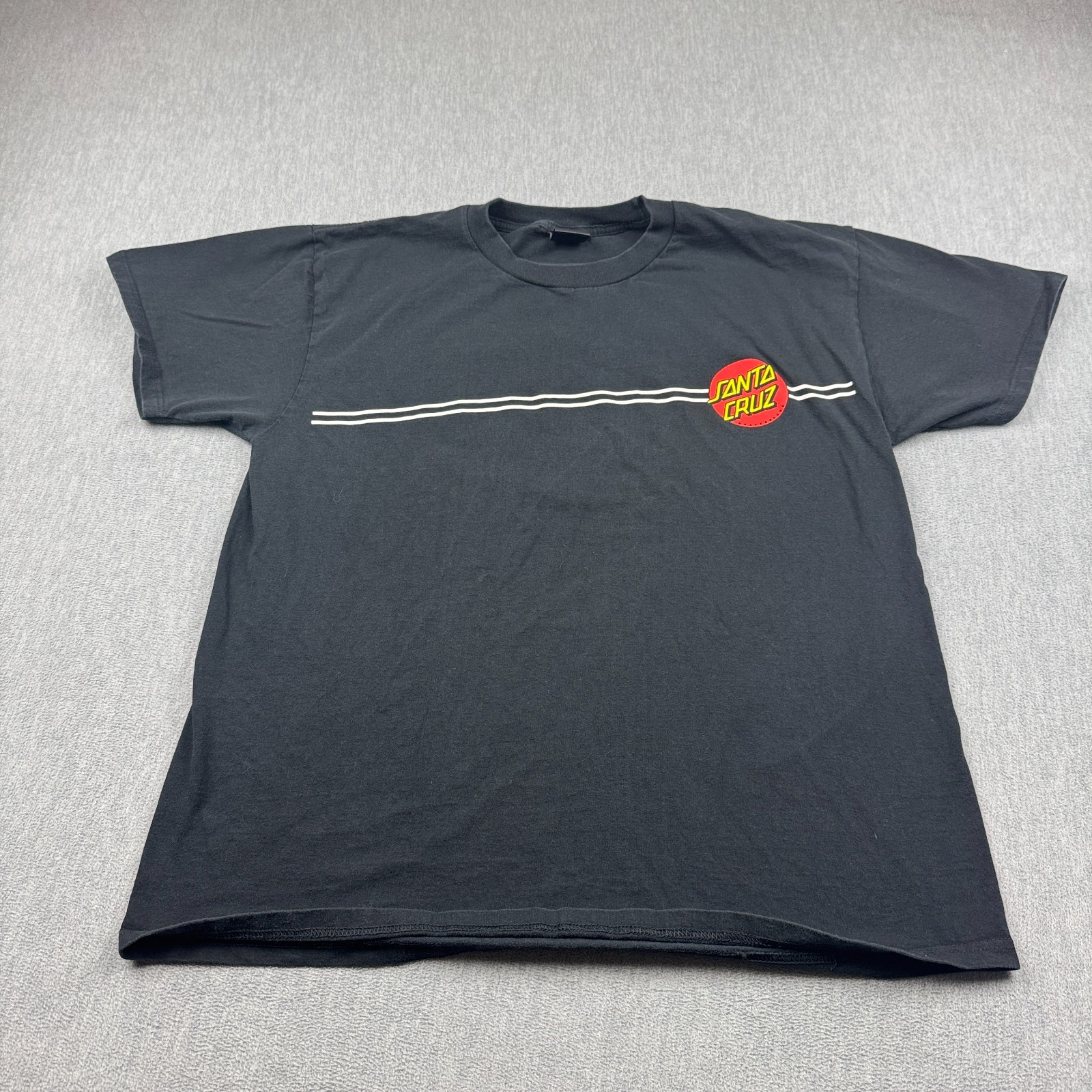 Santa Cruz Skateboards Shirt Mens XL Black Crew Neck Graphic Logo Skater Casual gallery