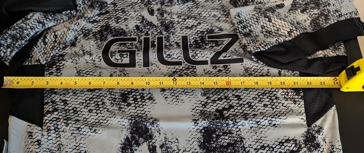 Gillz Men's LS UV Tournament Series V2 Gray Grunge Print L/S Fishing Shirt Sz XL gallery