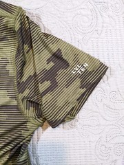 Level Ten Performance Mens T-Shirt Camouflage Camo Short Sleeve Black Green Med