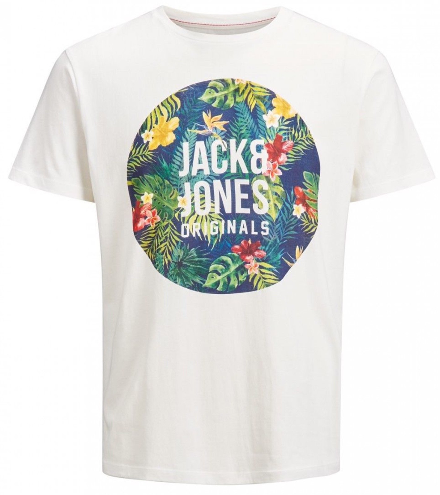 Jack & Jones Originals T-shirt Mens Crew Neck RAIN FOREST Logo Print Cotton Tee gallery