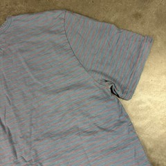 Faherty T Shirt Mens Large Blue Stripes Flaws Beach Preowned
