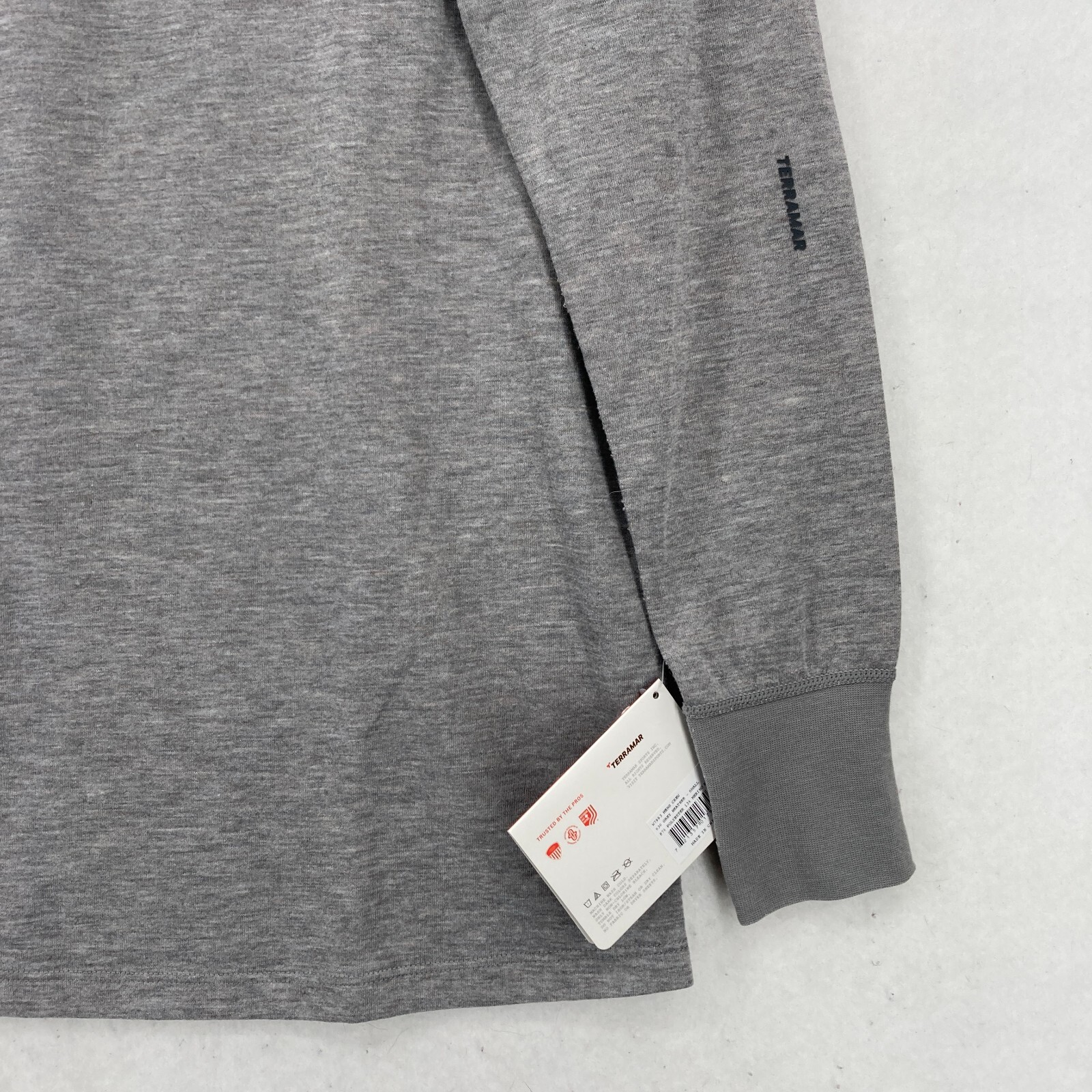Terramar Heavyweight Merino Wool Thermal Crew Shirt Mens Small Gray Hiking Camp gallery