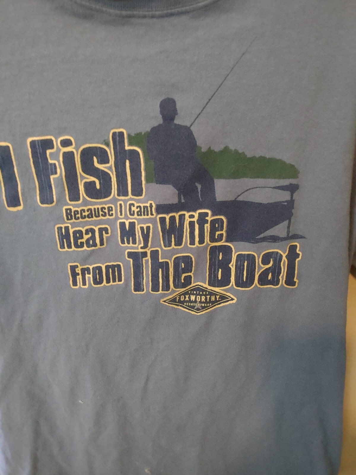 M & O Blue Fisherman T Shirt Sz L gallery
