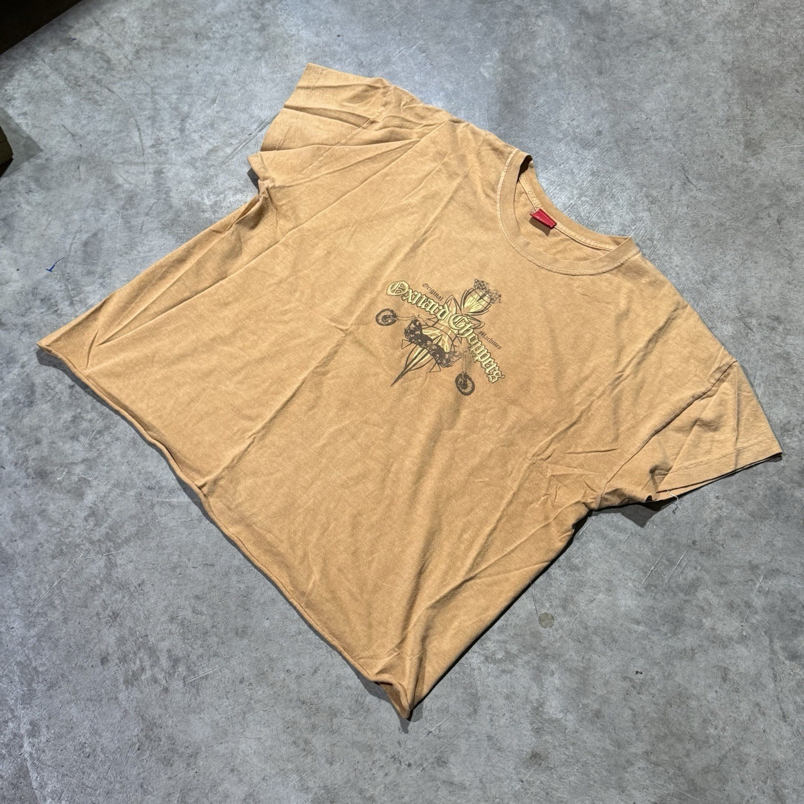Vintage Orange Faded Cropped Choppers Tee Y2k XL Grunge Gothic Punk biker skate gallery