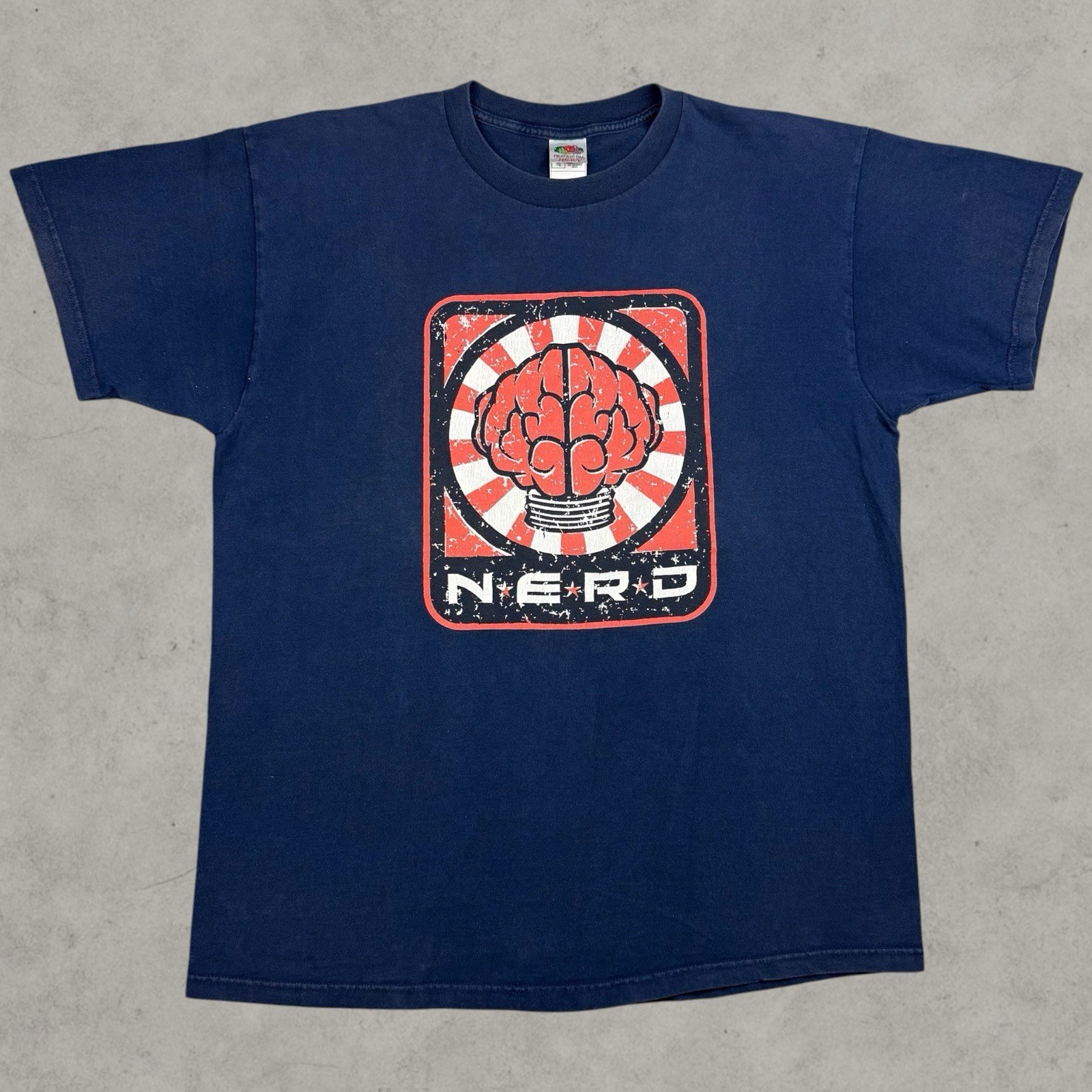 Vintage N.E.R.D. Pharrell Williams Concert Tour Promo T Shirt Size XL Brain gallery