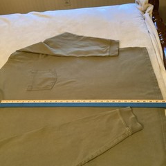 Duluth Trading Long Sleeve Pocket Tee Olive Green XL Relaxed Fit Longtail EUC