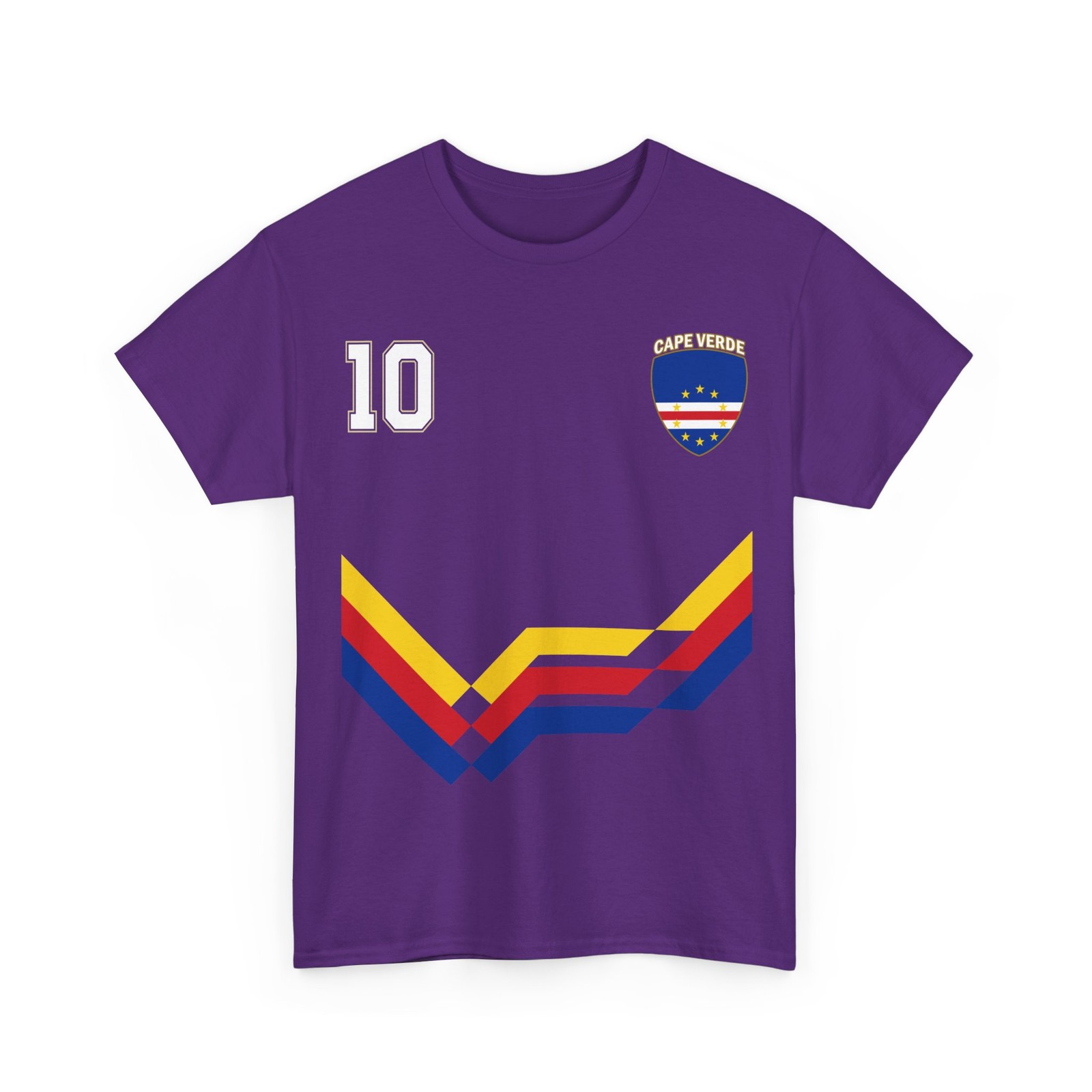 Cape Verde Number 10 Soccer Jersey Style Shirt, Cape Verdean Flag Soccer Shirt gallery