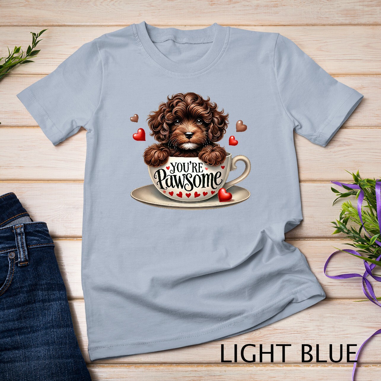 Puppy Love A Heartwarming Valentine's Day Design Funny T-Shirt Unisex T-shirt gallery