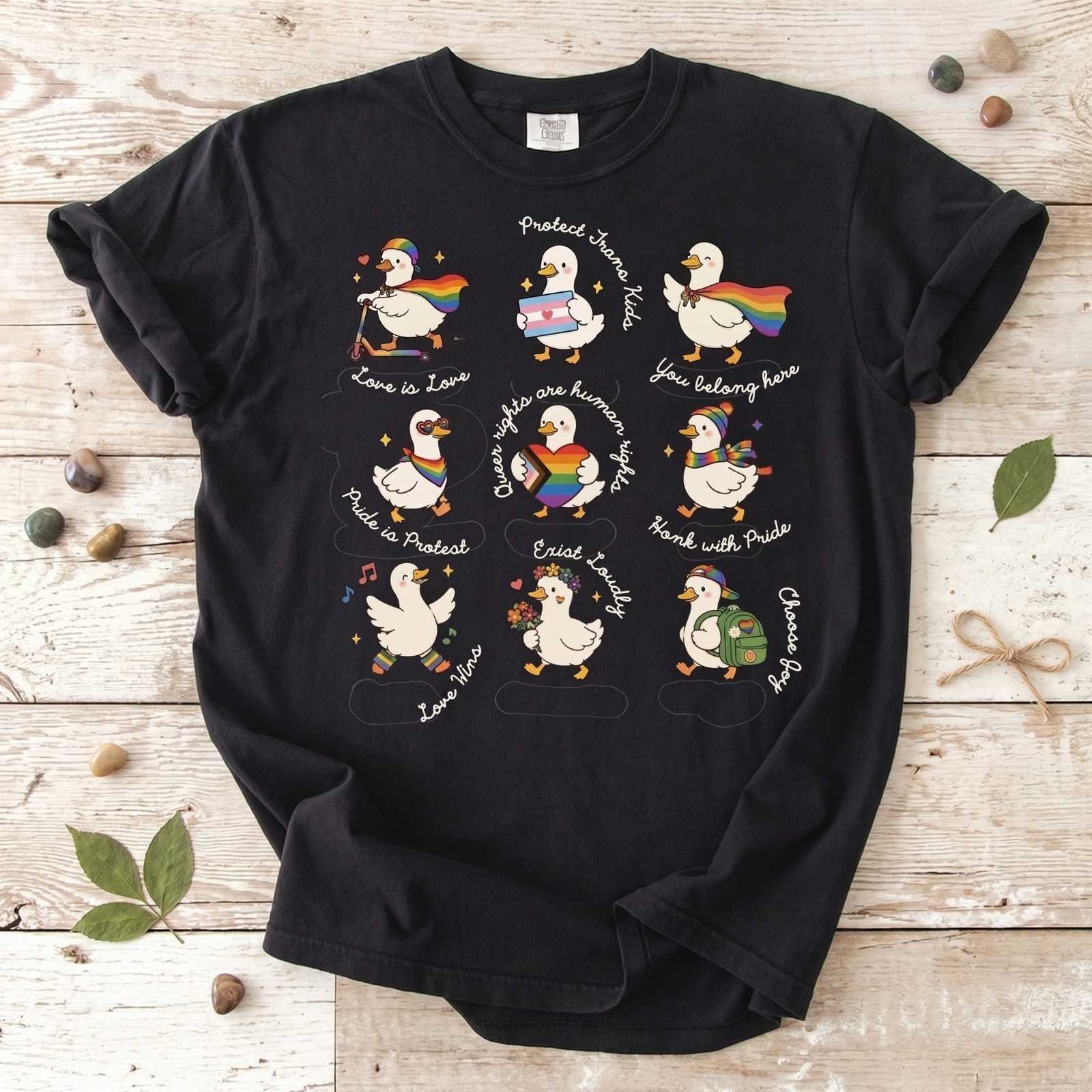 Silly Goose LGBTQ Subtle Message Pride Shirt, Proud Geese Ally shirt gallery