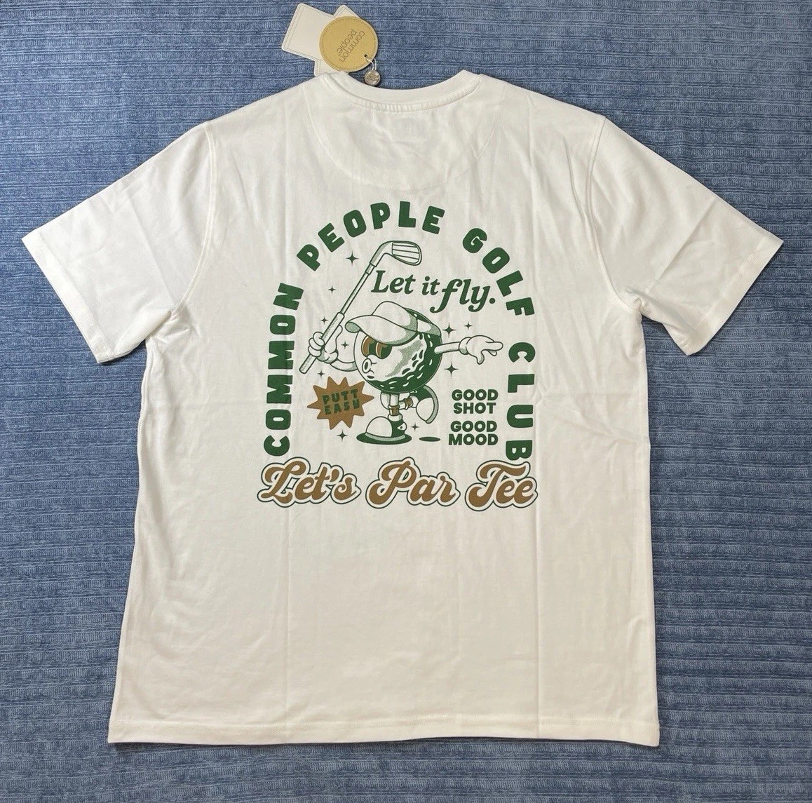 Common People Golf Club Printed Tee Men’s Medium OFF-White Graphic Shirt NWT gallery