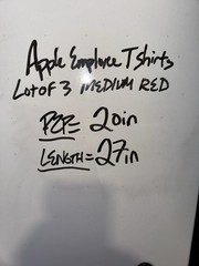 APPLE Official MAC Computer Employee RED Tech Staff T-Shirt Lot of 3 Medium