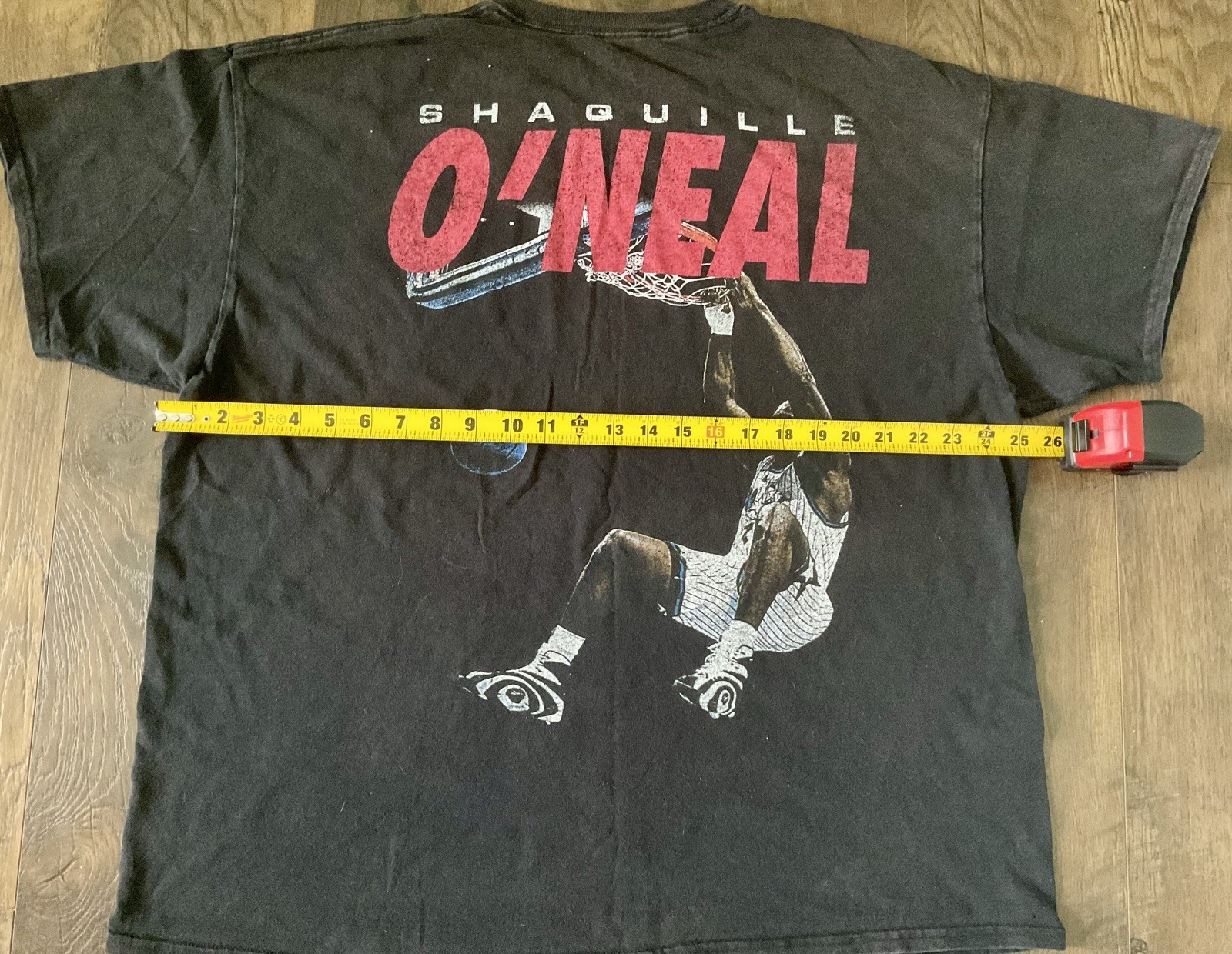 Shaquille O’Neal GOAT Crew Black Double Sided Graphic T Shirt, Size XL gallery