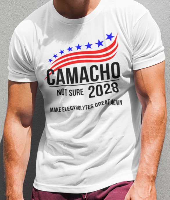 Idiocracy President Camacho 2028 Funny Election T-SHIRT Vintage Movie Poster TEE gallery