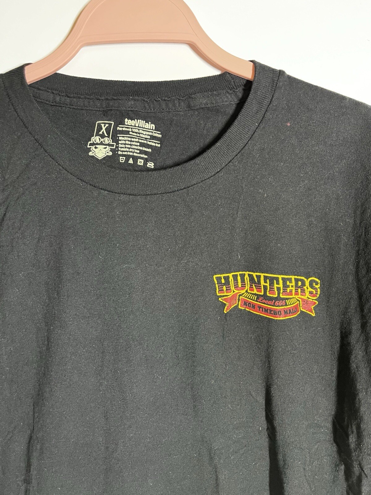 teeVillains XL Black Men's T-Shirt Hunters Local 666 Union Silkscreen gallery