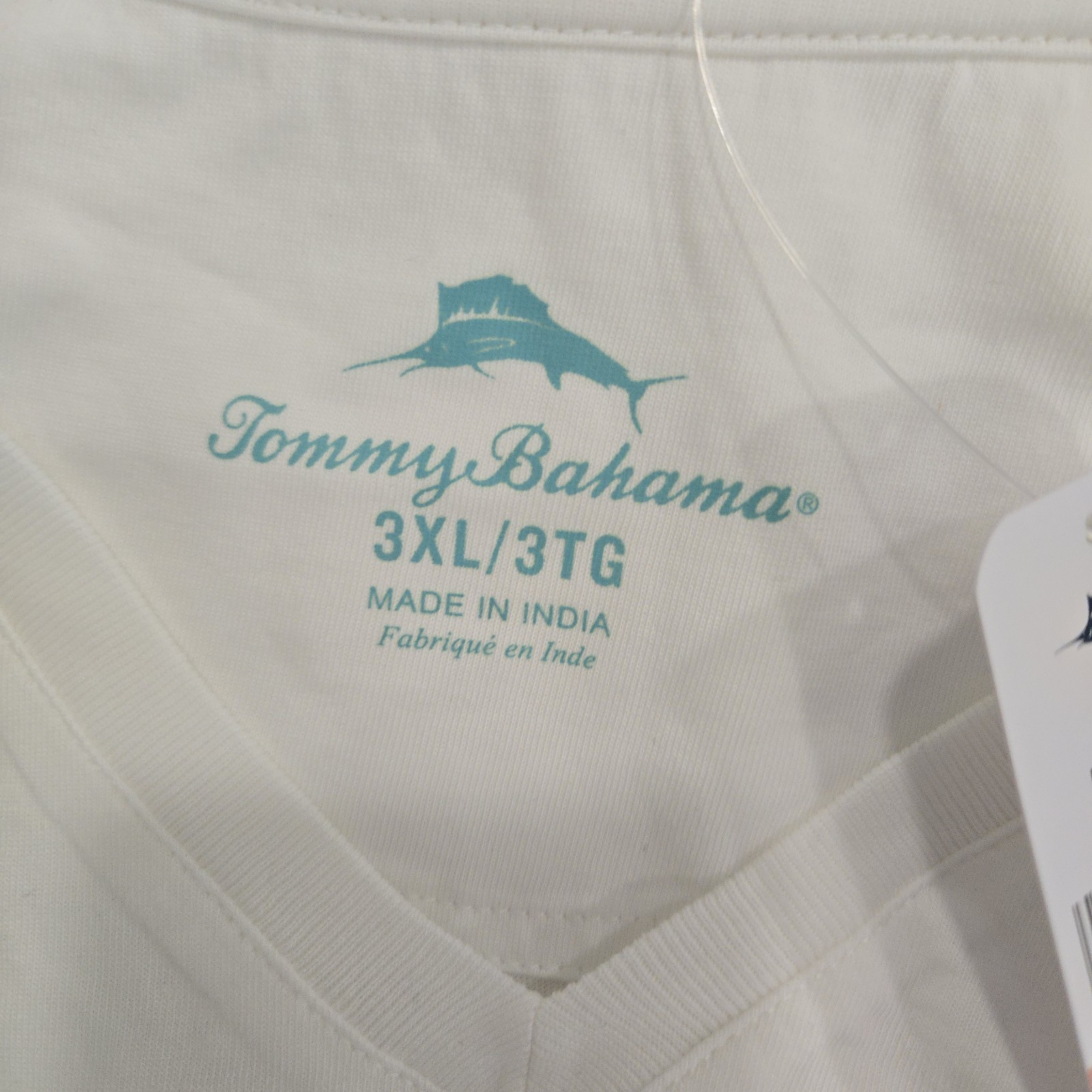NWT TOMMY BAHAMA White Bali Skyline 100% Supima Cotton T-shirt 3XL V Neck gallery