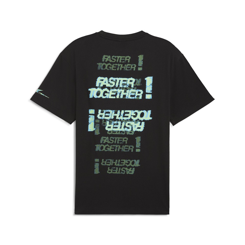 PUMA Mapf1 Neon Energy Graphic Crew Neck Short Sleeve T-Shirt Mens Black Casual gallery