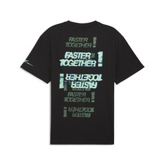 PUMA Mapf1 Neon Energy Graphic Crew Neck Short Sleeve T-Shirt Mens Black Casual