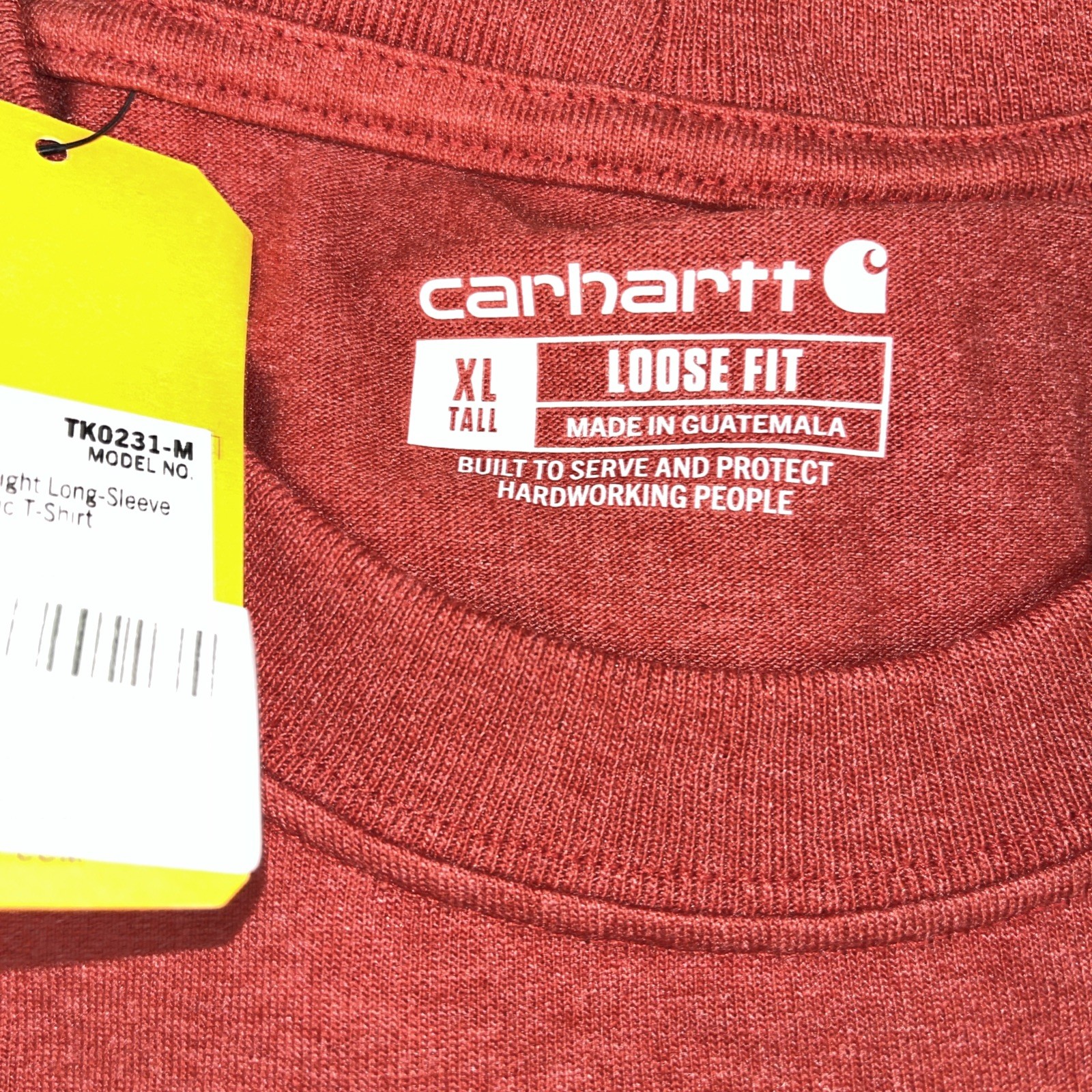 CARHARTT Loose Fit Heavyweight Long-Sleeve Logo Sleeve Graphic Size XL-Tall gallery