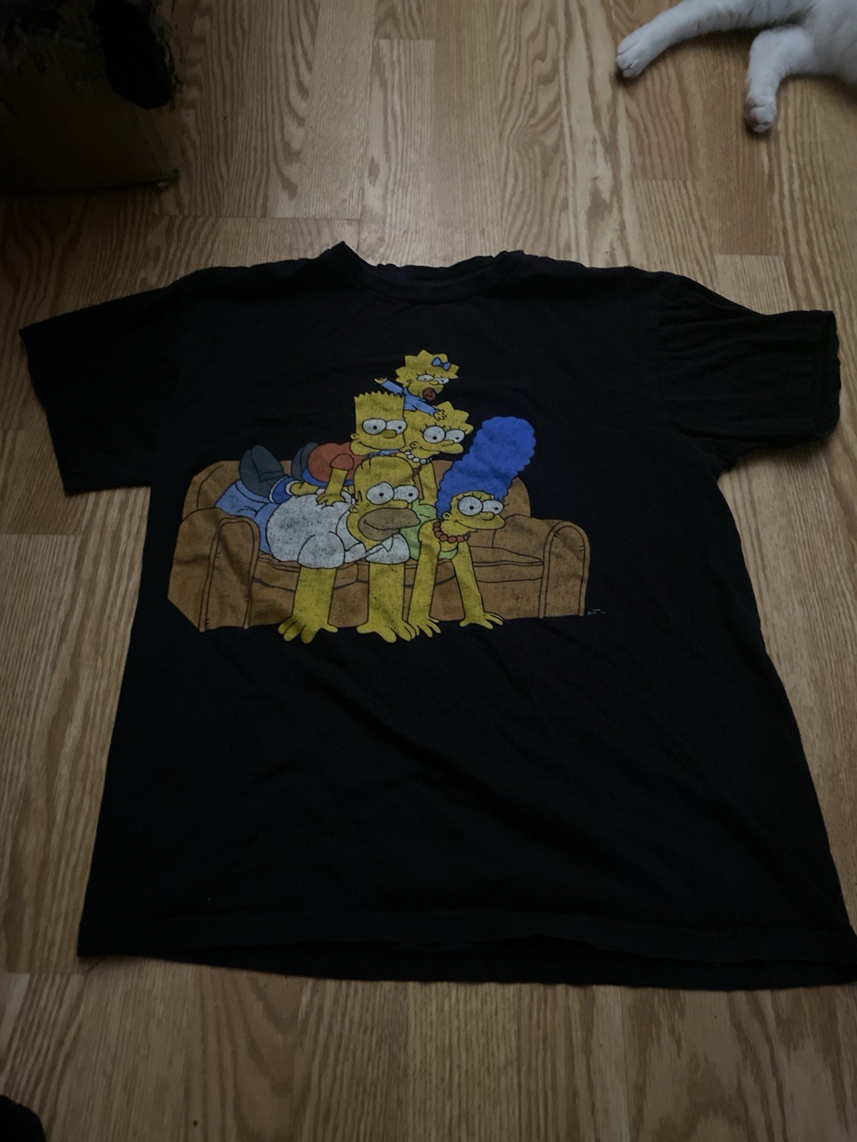 The Simpsons Men's Black Family Couch Graphic Crew Neck Tee Shirt Cotton gallery