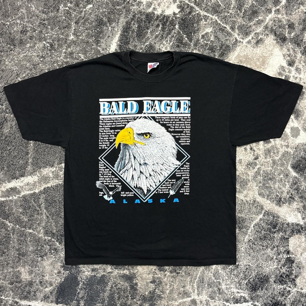 Vintage Nature Shirt Mens XL 90s Single Stitch Eagle Hawk Birds Animals gallery