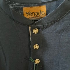 NEW Venado Flex Henley Men’s Navy Long Sleeve Shirt W/ 3 Button Collar Size XL