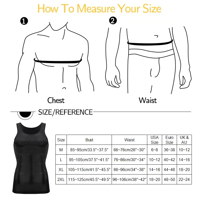 Men's Body Shaper Toning T-Shirt Ultra Durable Tank Compression Underwear Tops gallery