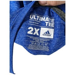 Adidas Ultimate Tee Short Sleeve Athletic T Shirt Mens 2XL Heather Blue