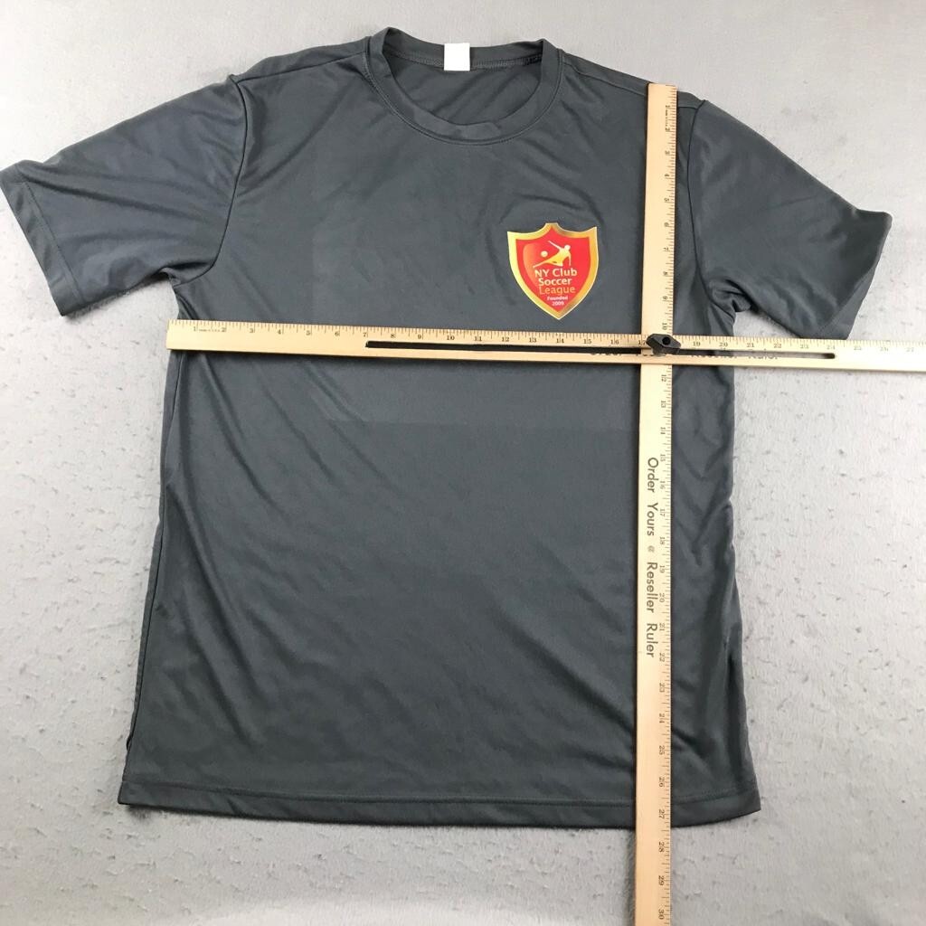 NY Club Soccer League Shirt Mens Medium Gray 2015 Finals Short Sleeves Tee gallery