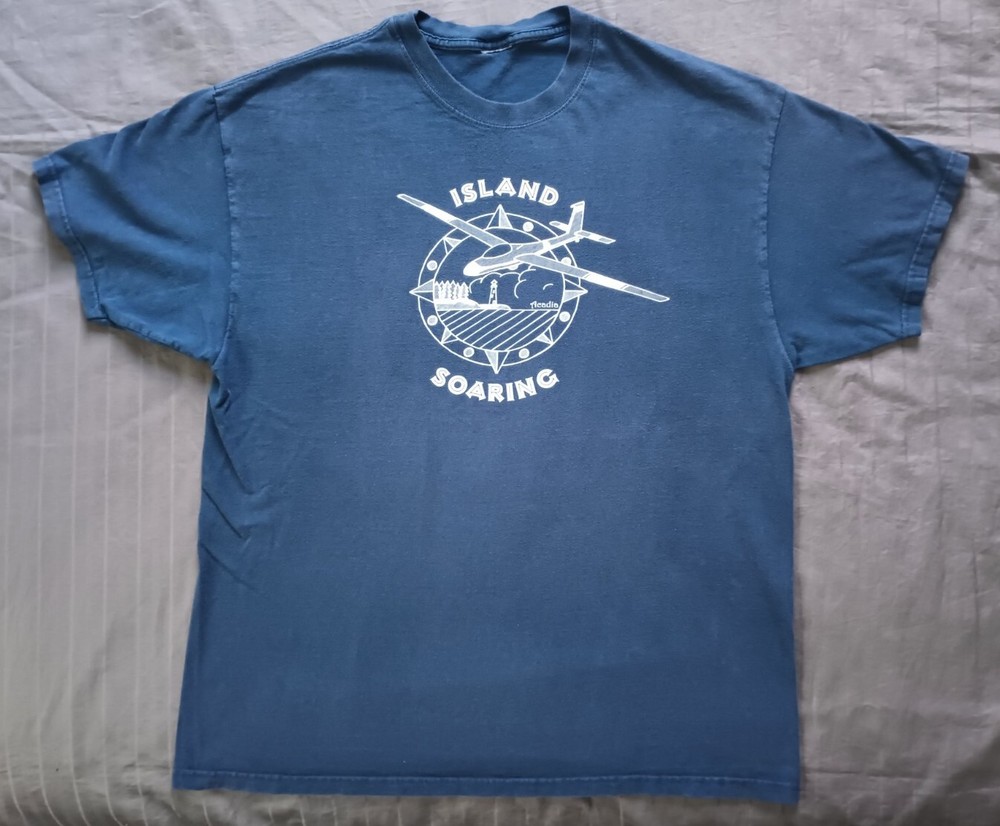 Vintage 90’s Acadia National Park Shirt Men’s XL Blue Short Sleeve Maine Plane