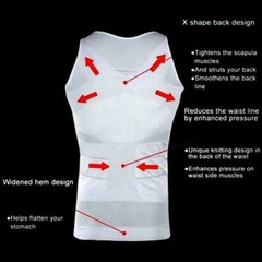 Men Toning Vest Compression Shirt Tanktop Gynecomastia Belly Control Body Shaper