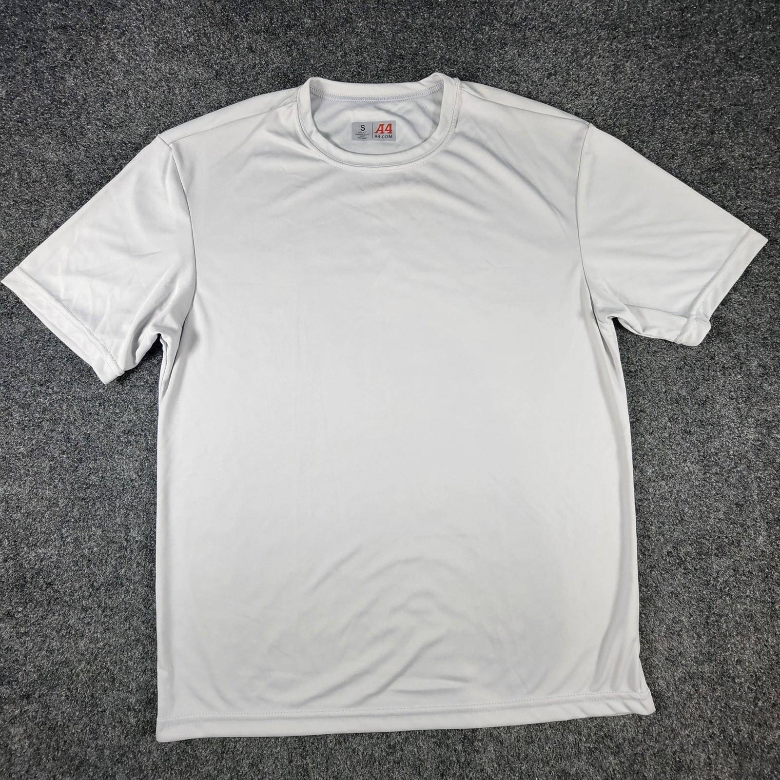 A4 Cooling Performance T-Shirt Mens Small Gray Short Sleeve Athletic Gym N3142 gallery