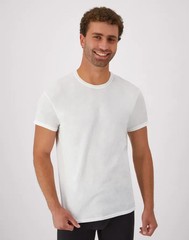 Hanes 2135P6 Mens White Crew Neck Undershirts Tagless Small 6 Pack