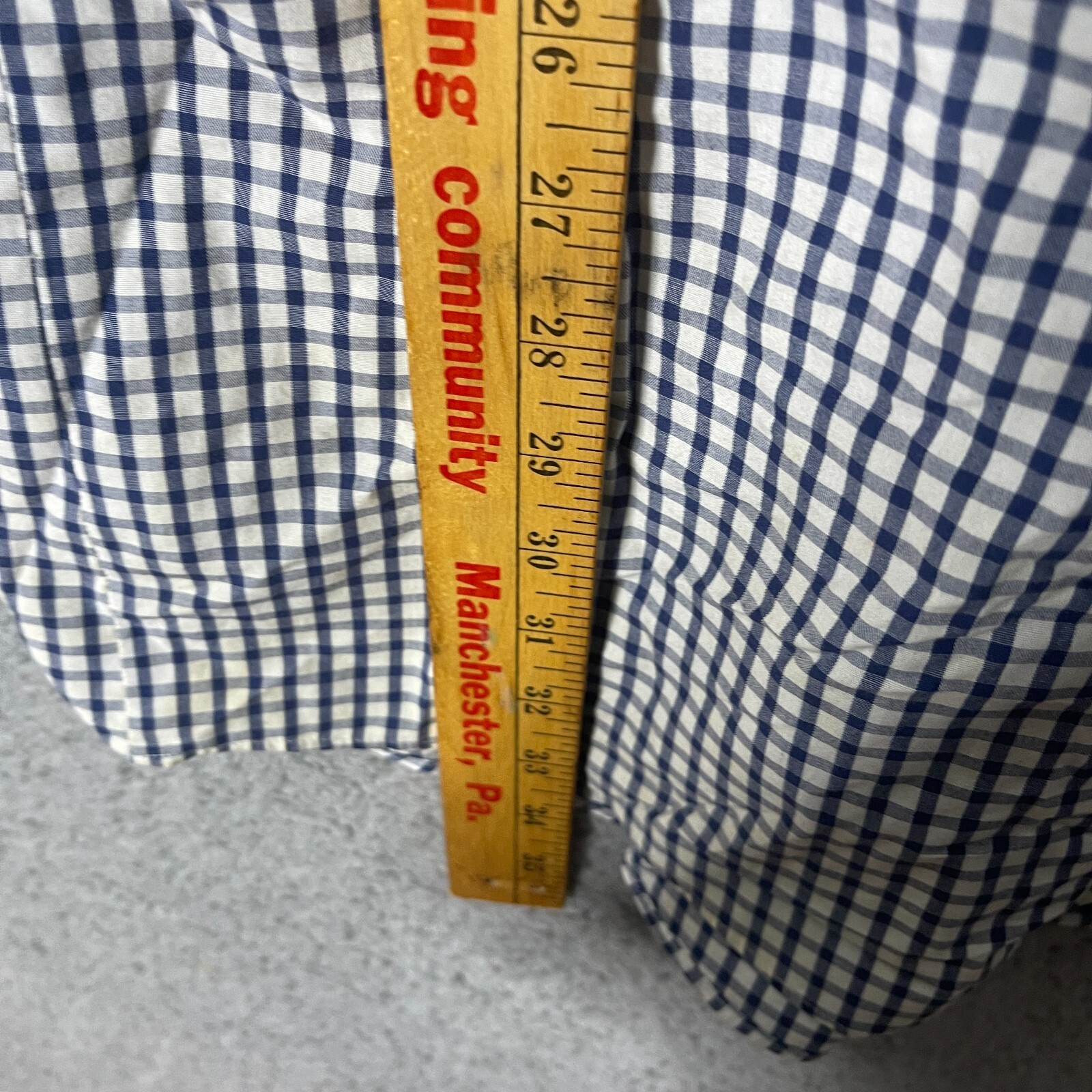 Stafford Travel Broadcloth Plaid Long Sleeve Button Up T-Shirt Size 18 gallery
