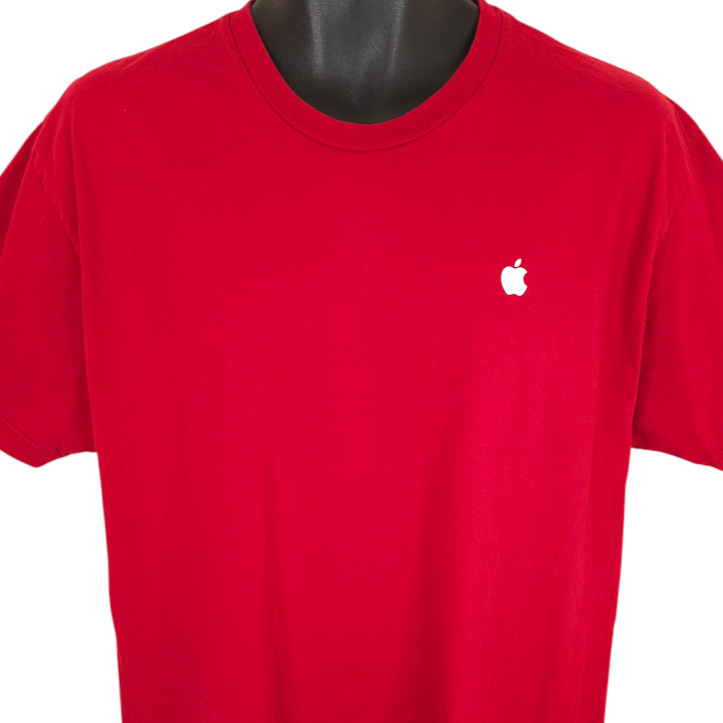 Apple T Shirt Mens Size Large Red Computing Technology Made In USA