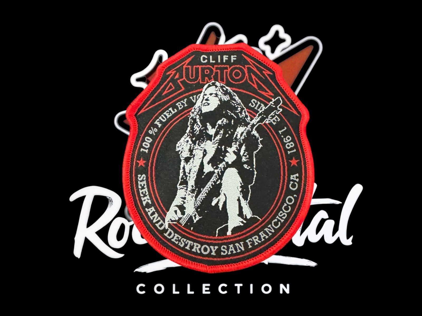 Cliff Burton Exclusive Woven Patch Metallica Slayer Megadeth Anthrax gallery