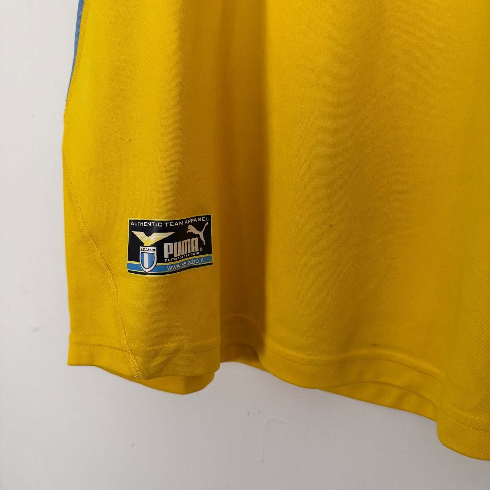 Vintage Y2K SS Lazio Italy FIFA Puma Soccer Football Sports Jersey Yellow Medium gallery