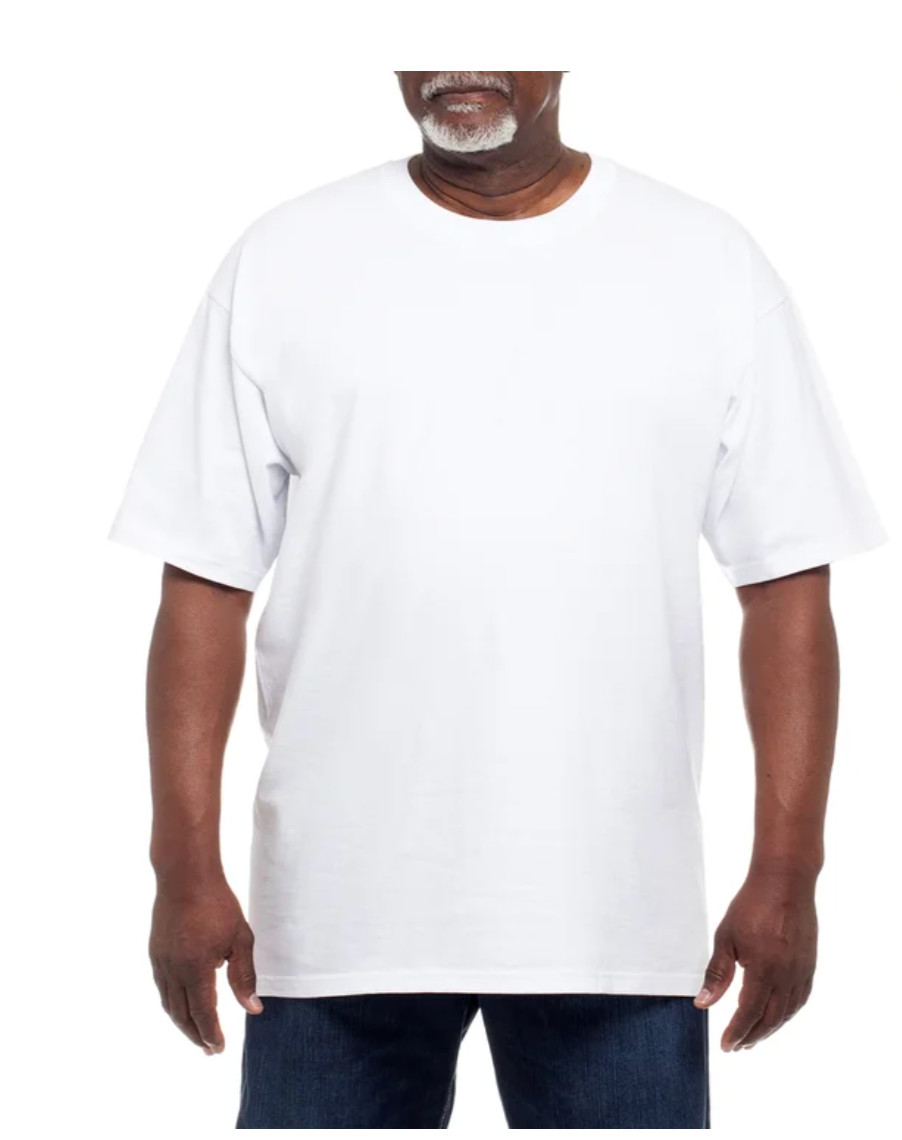Kirkland Signature Men’s Heavyweight Crew Neck Tee, 6-pack Cotton White Black* gallery