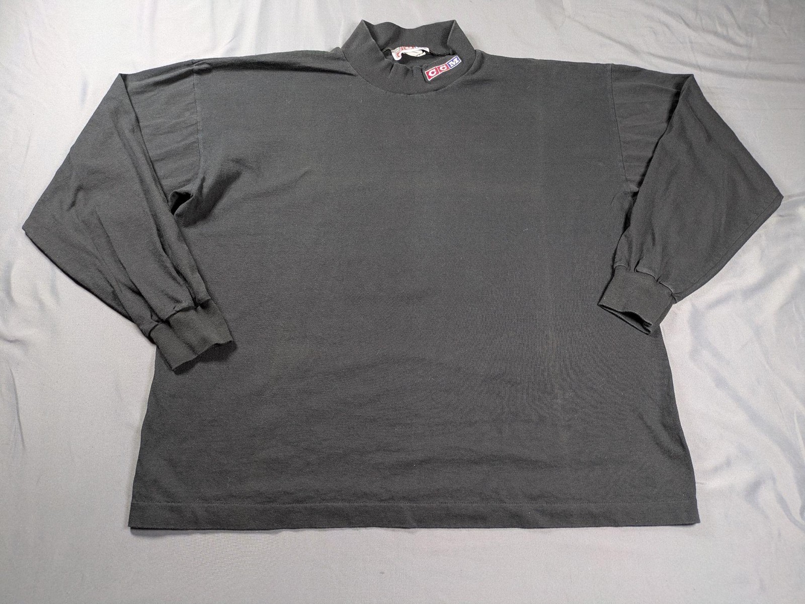 Vintage CCM Shirt Mens XL Gray Mock Neck Long Sleeve Hockey Base Layer Made USA gallery