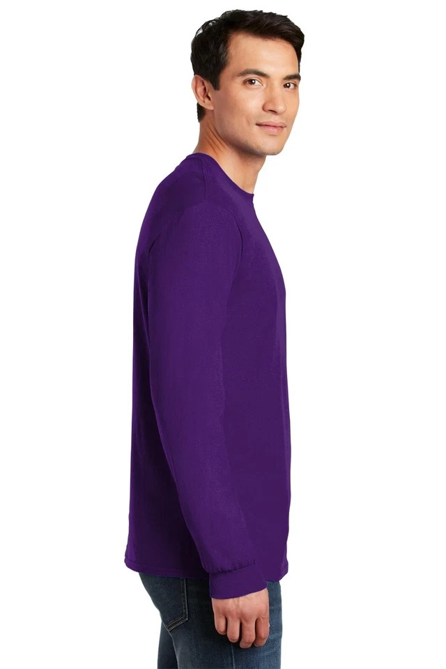 Gildan G540 Men's Heavy Cotton Preshrunk Tshirt Long Sleeve Crew Neck T-Shirt gallery