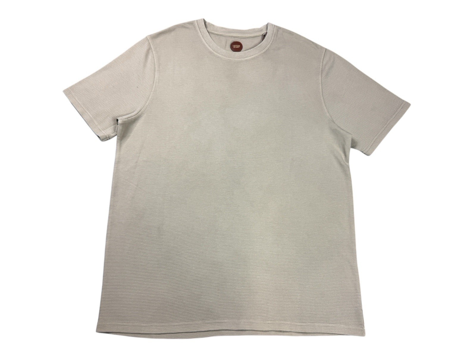 Common People Ottoman Texture Shirt Garment Dye Relaxed Fit Beige L Ribbed Sleek gallery